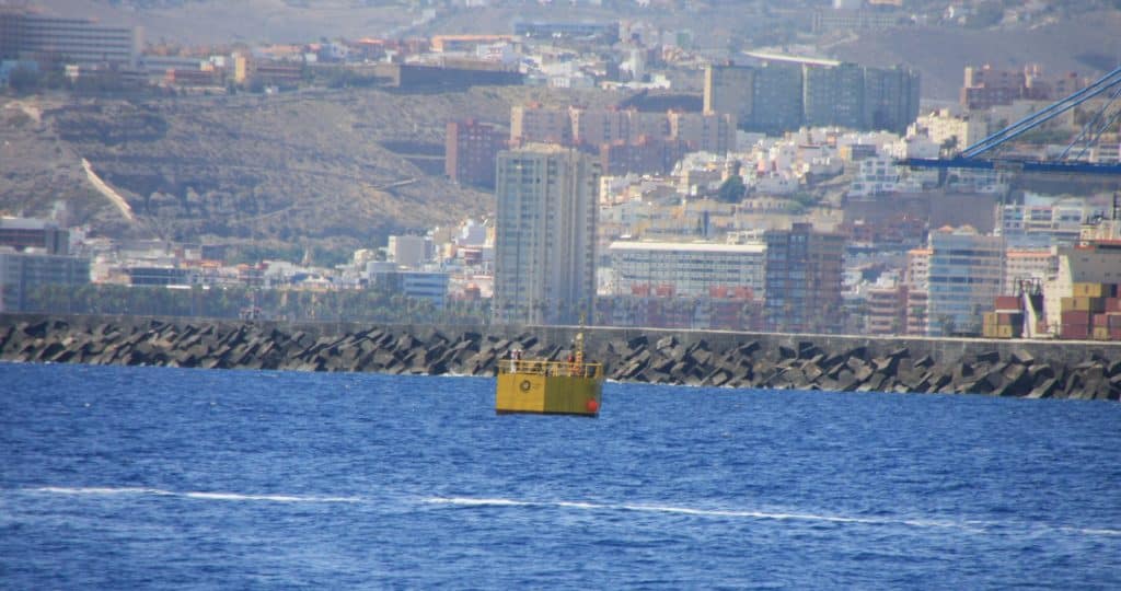 A wave-powered desalination pilot buoy is being tested in Gran Canaria to produce fresh water directly from ocean energy.